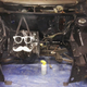 The front of the 205 was stripped. The metal behind the headlights (inner wings) was rusty (typical 205 spot) and replaced. Engine bay was painted.